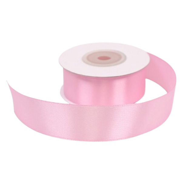 Satinb�nd 25 mm lys rosa