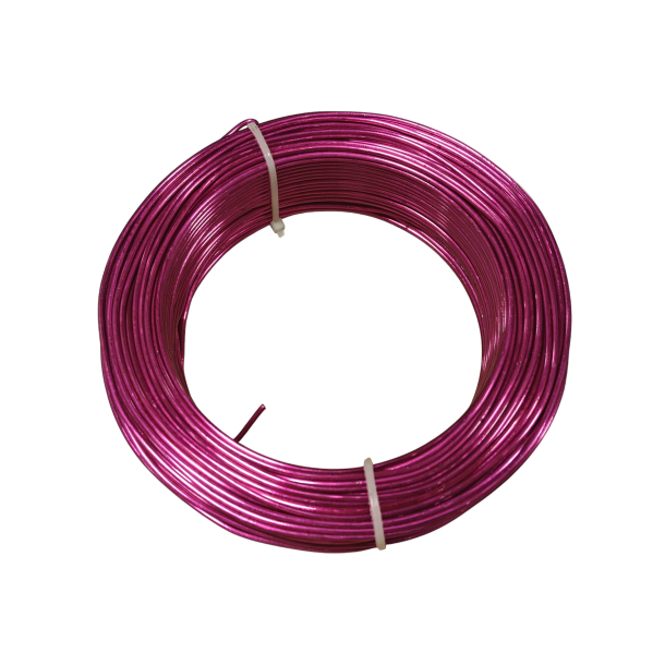 Aluminiums-tr�d 2 mm m�rk rosa 60 meter