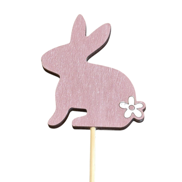 Tr� hare gl. rosa 7/35 cm pr. stk.