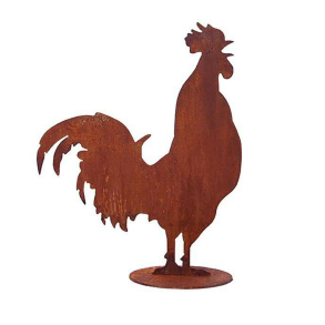 Hane i rust p� platte