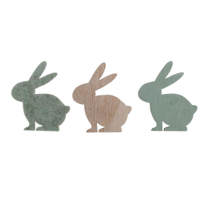 Tr� og filt hare 5,5 cm 3 stk.