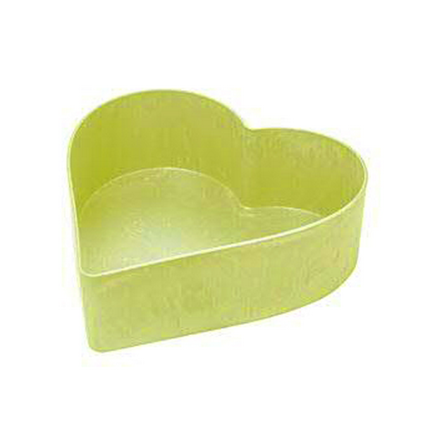 Hjerte plast 15x15 gr�n