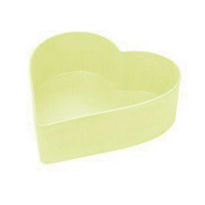 Hjerte plast 15x15 lysegr�n