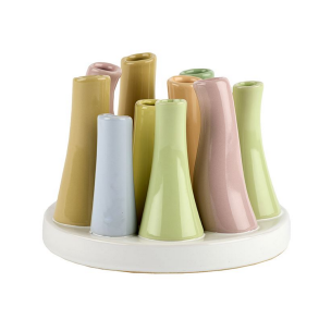  Vase/fad Round D:14 cm Pastel Multi