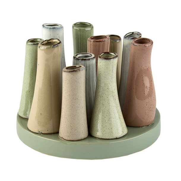 Vase Round D:14 cm Raw-Mix