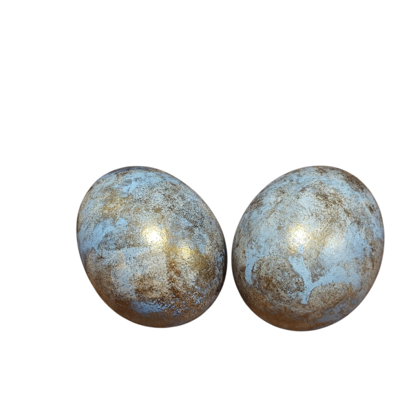  H�nse�g bl� med antik guld