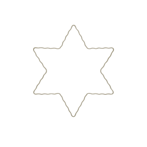 Metal stjerne 25 cm
