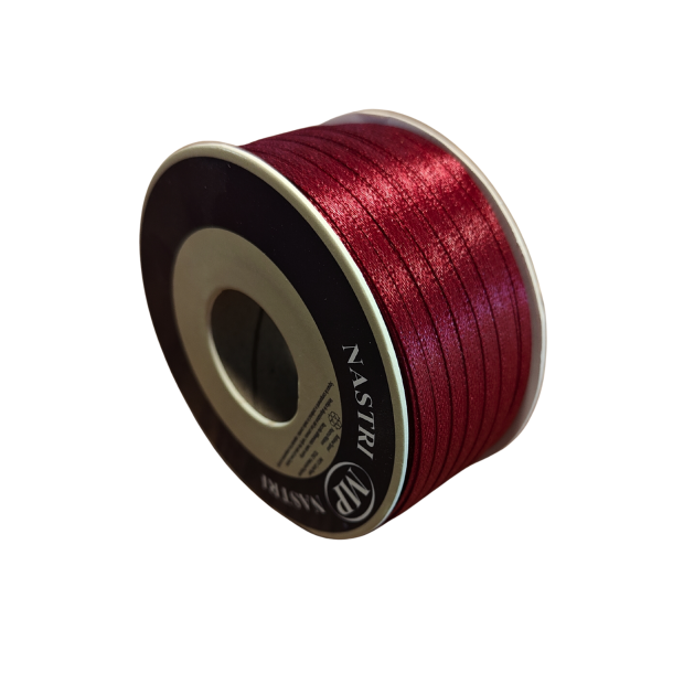 Satinb�nd 3mm bordeaux