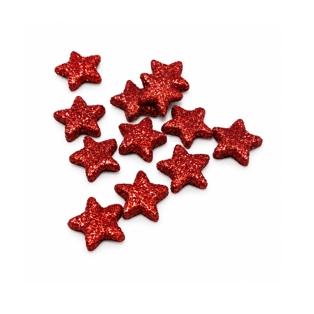 Glitter stjerne r�de nuancer