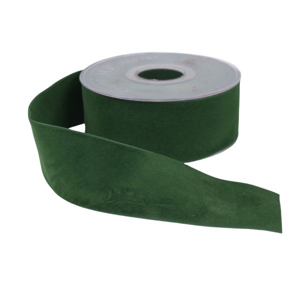 Velourb�nd m�rkegr�n dobbelt 40mm