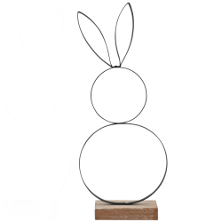 Metalhare 14,5 x 5 x 36,5 cm p� tr�fod sort