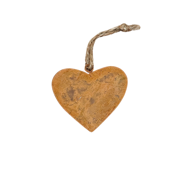 Metal hjerte rust 5 cm