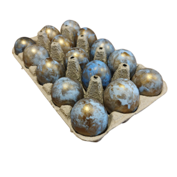 H�nse�g bl� med antik guld 15 stk