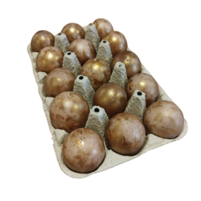 H�nse�g m�rkebrun antik guld 15 stk 