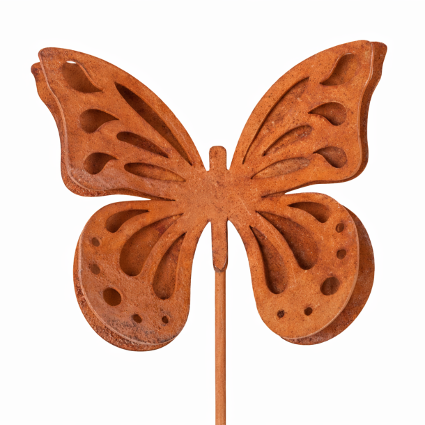 Sommerfugl p� Pind Rust � 36 cm