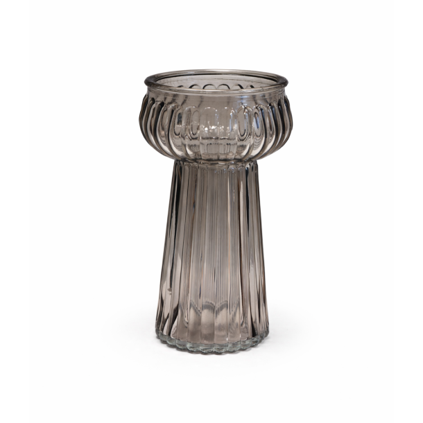 Hyacint glasvase M�rk Gr� � H14 cm