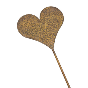 Hjerte i rust 11 cm p� stang � 70 cm h�j