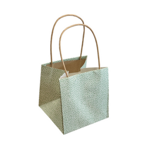 Papirtaske 10,5 cm m. prikker gr�n