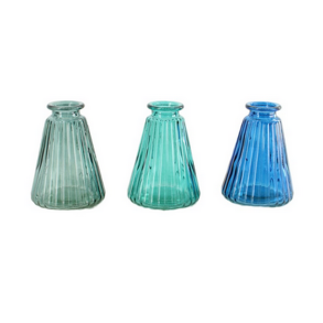 Glas flasker bl� nuancer 3stk. s�t