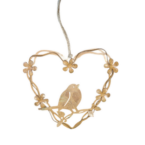 Hjerte/fugl i rust, 12,5 cm � til oph�ng - 1