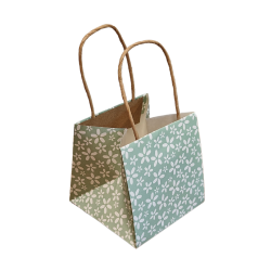 Papirtaske 10,5 cm m. motiv gr�n