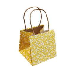 Papirtaske 12 cm m. motiv gul