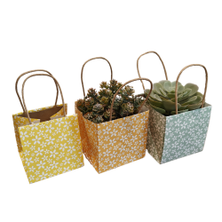 Papirtaske 10,5 cm m. motiv gul