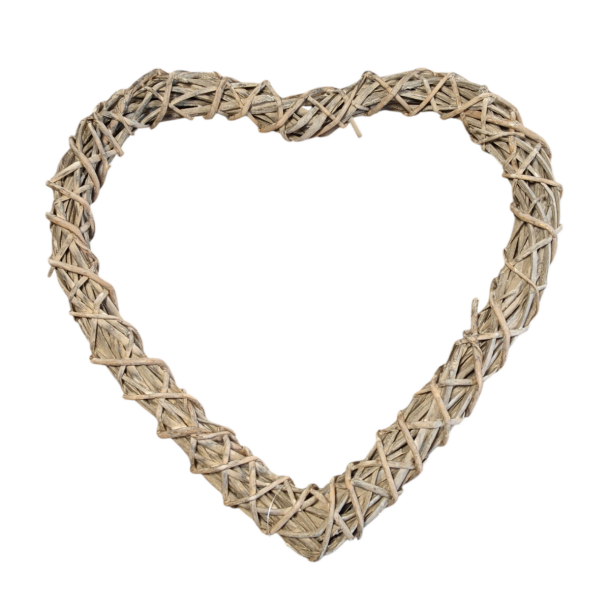 Flettet hjerte 35 cm 