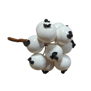 Dekorationsb�r hvide � bundt med 12 stk