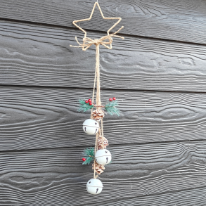 Oph�ng med bj�lder, kogler og b�r � hvid 48 cm