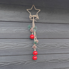 Oph�ng med bj�lder, kogler og b�r � r�d 48 cm