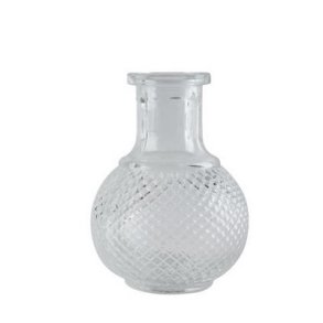 Vase med facetm�nster 11 cm