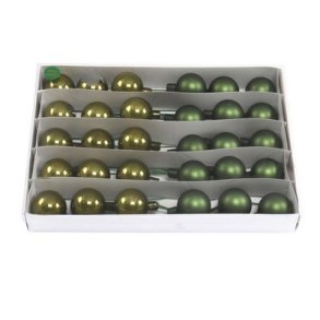 Glaskugle Gr�n 50 mm p� wire 30 stk