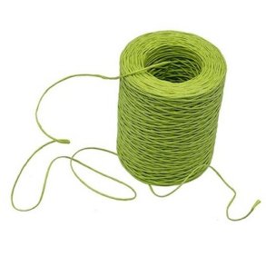 Papirsnor gr�n med wire 200 meter.