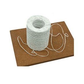 Papirsnor hvid med wire 200 meter.