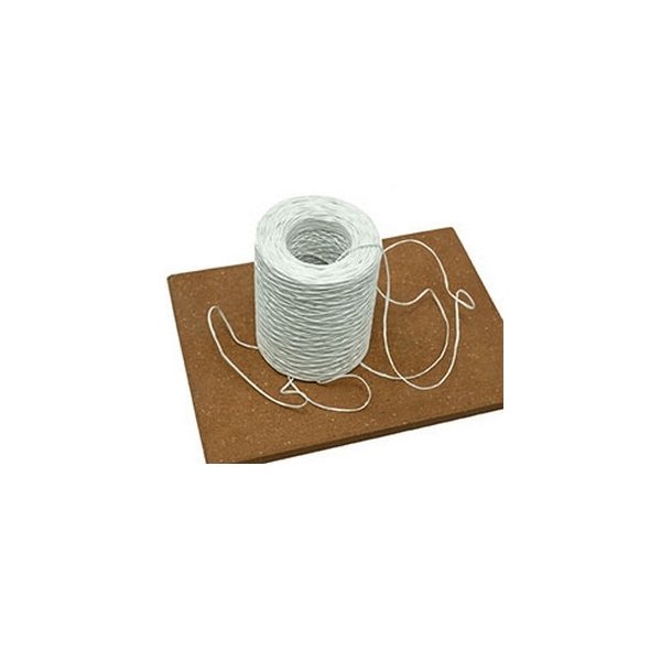 Papirsnor hvid med wire 200 meter.