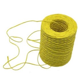 Papirsnor gul med wire 200 meter.