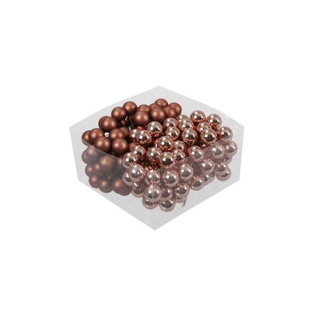 Glaskugle rust 25 mm p� wire 140 stk