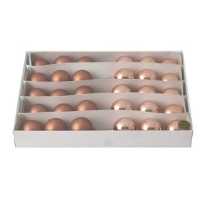 Glaskugle Rust 50 mm p� wire 30 stk