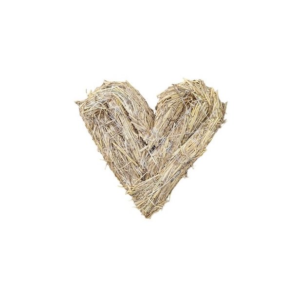 Halm Fyldt Hjerte 15x15