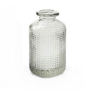 Glas flaske med sm� prikker.