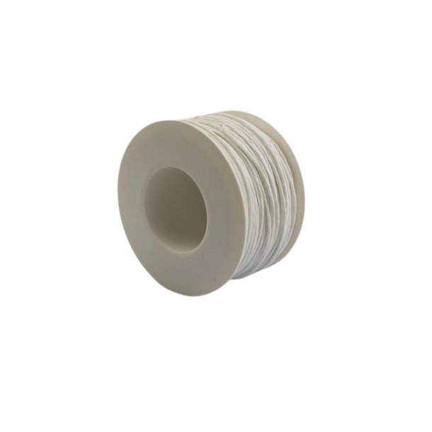 Papirsnor hvid med wire 100 meter.