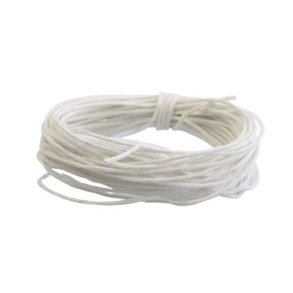 Papirsnor hvid med wire 10 meter.