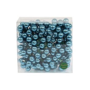 Glaskugle Petrol 20 mm p� wire 140 stk