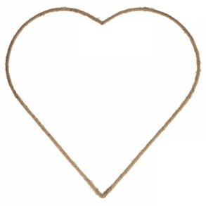 Metalhjerte 25 cm natur