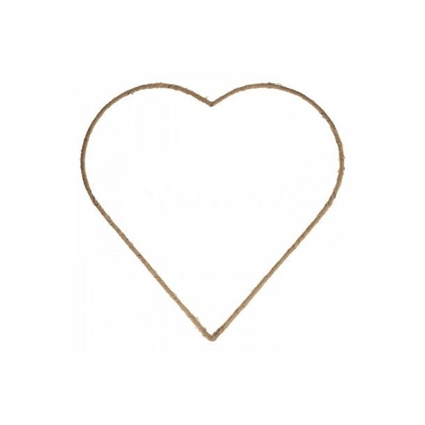 Metalhjerte 25 cm natur