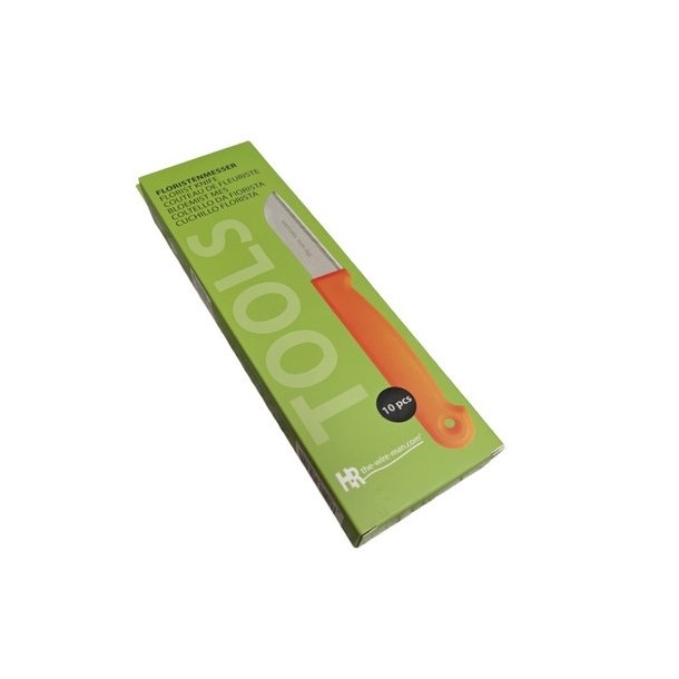 Kniv med orange skaft 10 stk.