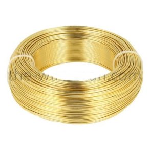 Aluminiums-tr�d 1 mm Guld 120 meter.