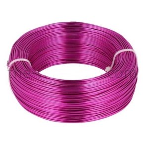 Aluminiums-tr�d 1 mm Pink 120 meter.