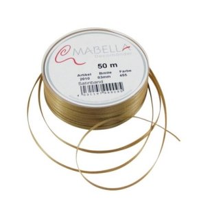 B�nd Satin 3mm guld 50 meter
